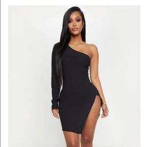 Size L black one shoulder dress